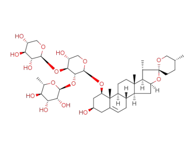 (25R)-3β-hydroxyspitost-5-en-1β-yl O-α-L-rhamnopyranosyl-(1→2)-O-[β-D-xylopyranosyl-(1→3)]-β-D-xylopyranoside